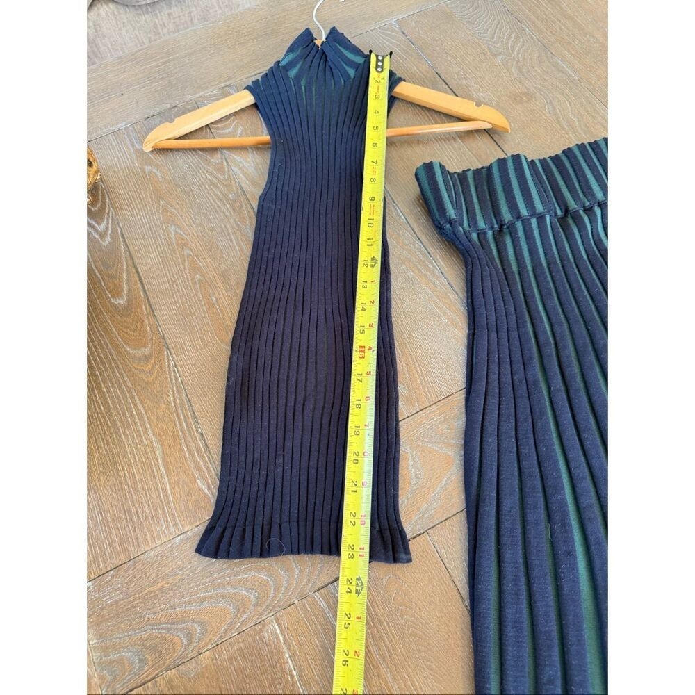 Kenzo Pleated Tank Top‎ and Skirt SET in Green Size XS - Picture 10 of 12